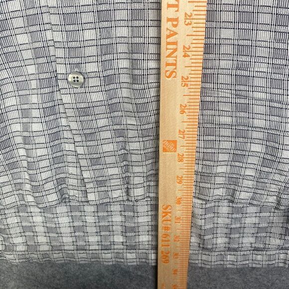 Tommy Bahama Shirt Mens 3XL Gray Geometric Hawaiian Camp Silk Button Up - Picture 4 of 8